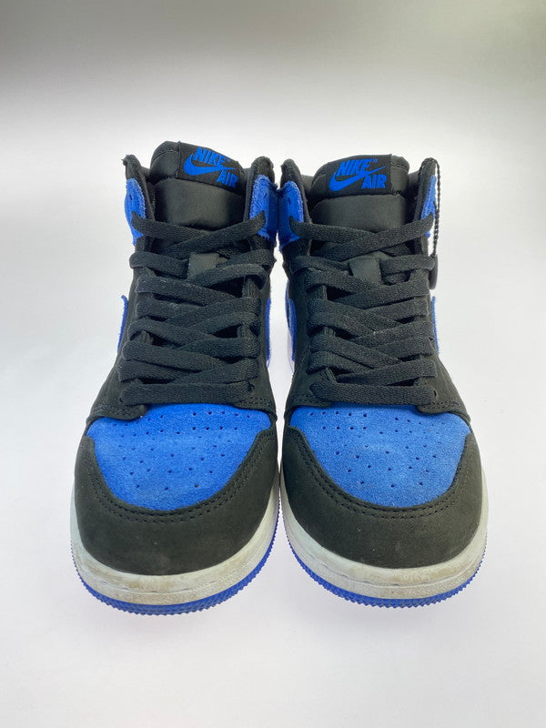 【現状渡し品】【レディース】 NIKE ナイキ FD1437-042 GS AIR JORDAN 1 RETRO HIGH OG ROYAL REIMAGINED 靴 シューズ スニーカー 166-250528-AS-25-min サイズ：23.5cm カラー：BLACK/ROYAL BLUE-WHITE 万代Net店