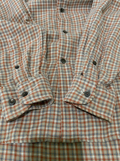 【中古品】【メンズ】 OLD GAP オールド ギャップ L S CHECK SHIRT チェックシャツ トップス 146-250609-ks-38-min サイズ：L カラー：オレンジ系 万代Net店