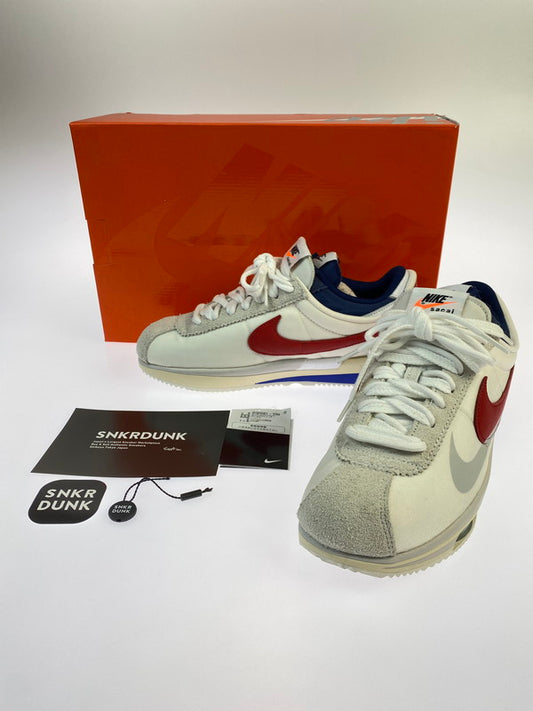 【中古品】【メンズ】 NIKE ナイキ × SACAI サカイ DQ0581-100 ZOOM CORTEZ WHITE AND UNIVERSITY RED 靴 シューズ スニーカー 160-250528-AS-1-min サイズ：27.0cm カラー：WHITE/UNIVERSITY RED 万代Net店
