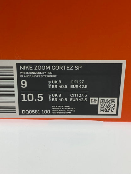 【中古品】【メンズ】 NIKE ナイキ × SACAI サカイ DQ0581-100 ZOOM CORTEZ WHITE AND UNIVERSITY RED 靴 シューズ スニーカー 160-250528-AS-1-min サイズ：27.0cm カラー：WHITE/UNIVERSITY RED 万代Net店