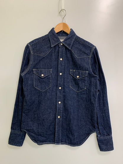 【中古品】【メンズ】 THE REAL MOON リアルムーン DENIM WORK SHIRT デニムワークシャツ ロングスリーブ 145-250528-AS-43-min サイズ：L カラー：インディゴ 万代Net店
