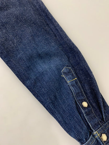 【中古品】【メンズ】 THE REAL MOON リアルムーン DENIM WORK SHIRT デニムワークシャツ ロングスリーブ 145-250528-AS-43-min サイズ：L カラー：インディゴ 万代Net店