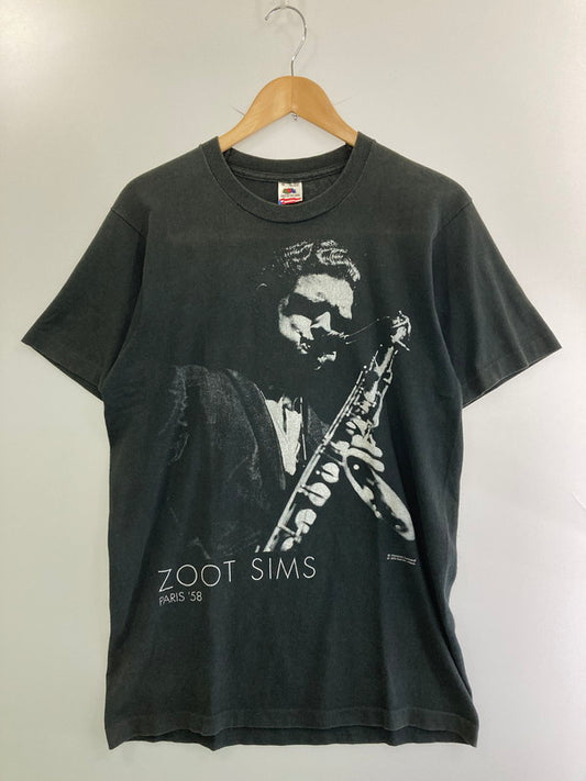 【中古品】【メンズ】 ZOOT SIMS ズート・シムズ 90S HERMAN LEONARD PHOTO JAZZ TEE 90年代 ハーマン・レオナルド フォト ジャズ Tシャツ メンズ 半袖 トップス 146-250529-em-09-min サイズ：M カラー：ブラック 万代Net店
