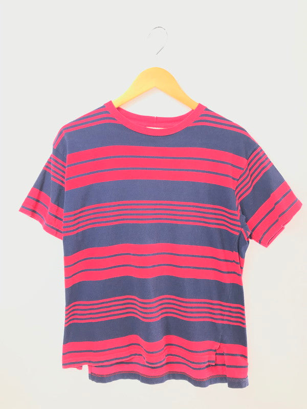 【中古品】【メンズ】 L.L.BEAN エルエルビーン 80～90's STRIPE TEE 80～90年代 ストライプ Tシャツ 半袖Tシャツ トップス 146-260510-rt-17-tag サイズ：XL カラー：レッド 万代Net店