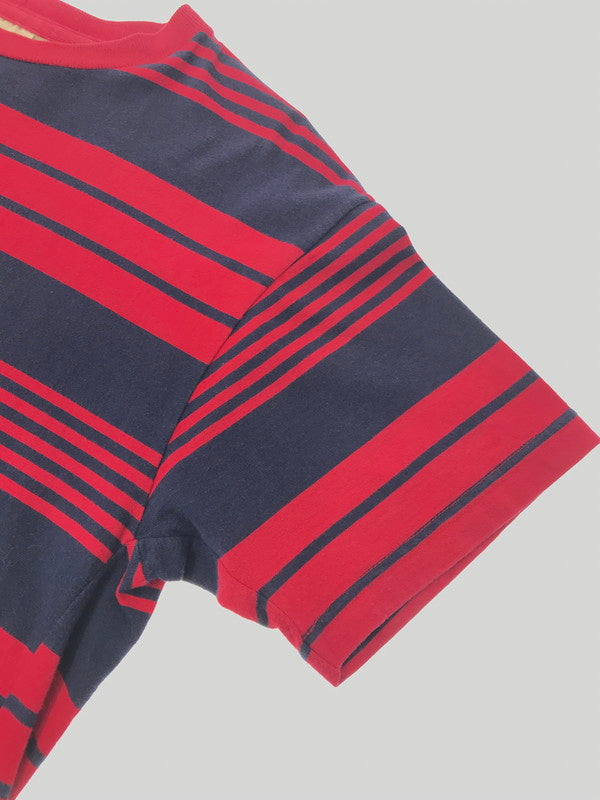 【中古品】【メンズ】 L.L.BEAN エルエルビーン 80～90's STRIPE TEE 80～90年代 ストライプ Tシャツ 半袖Tシャツ トップス 146-260510-rt-17-tag サイズ：XL カラー：レッド 万代Net店