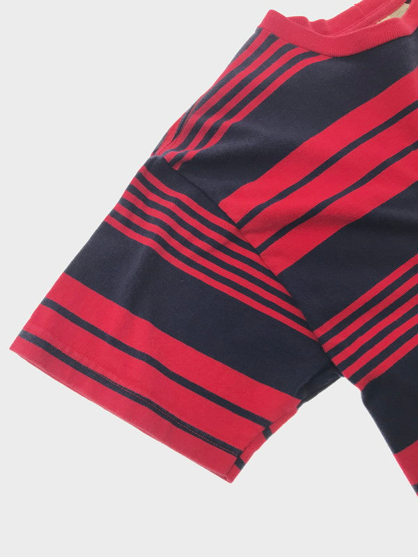 【中古品】【メンズ】 L.L.BEAN エルエルビーン 80～90's STRIPE TEE 80～90年代 ストライプ Tシャツ 半袖Tシャツ トップス 146-260510-rt-17-tag サイズ：XL カラー：レッド 万代Net店