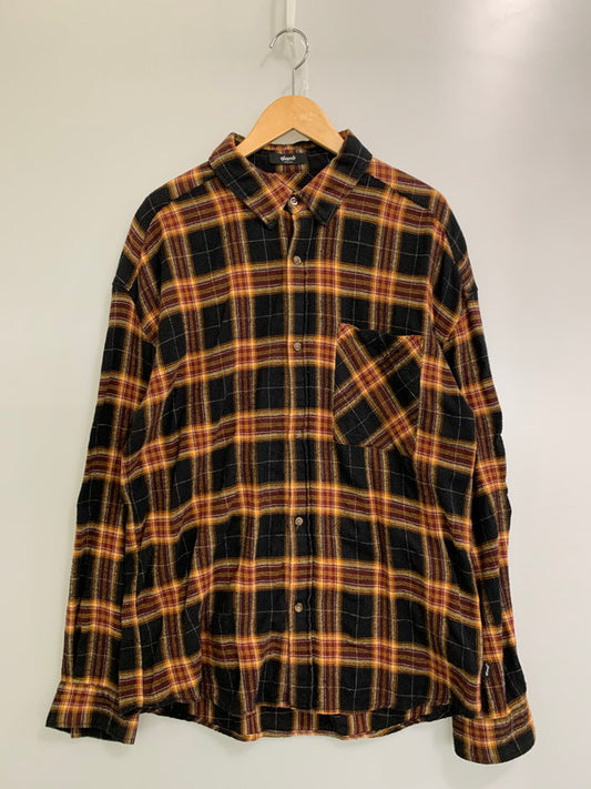 【中古品】【メンズ】 glamb グラム GL-SH-153 BIG CHECK SH チェックシャツ ロングスリーブ 142-250528-AS-33-min サイズ：M カラー：ブラック/ブラウン系 万代Net店