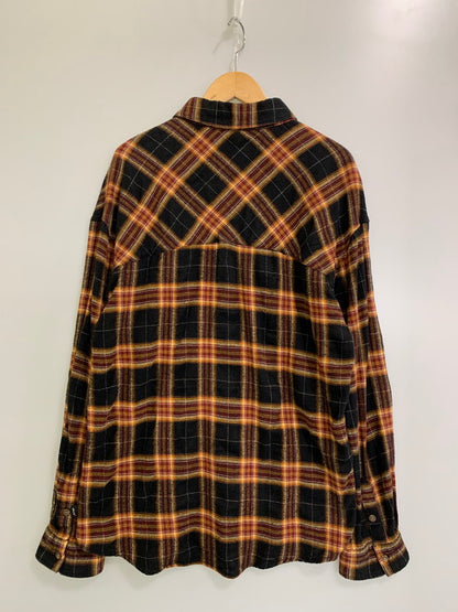 【中古品】【メンズ】 glamb グラム GL-SH-153 BIG CHECK SH チェックシャツ ロングスリーブ 142-250528-AS-33-min サイズ：M カラー：ブラック/ブラウン系 万代Net店