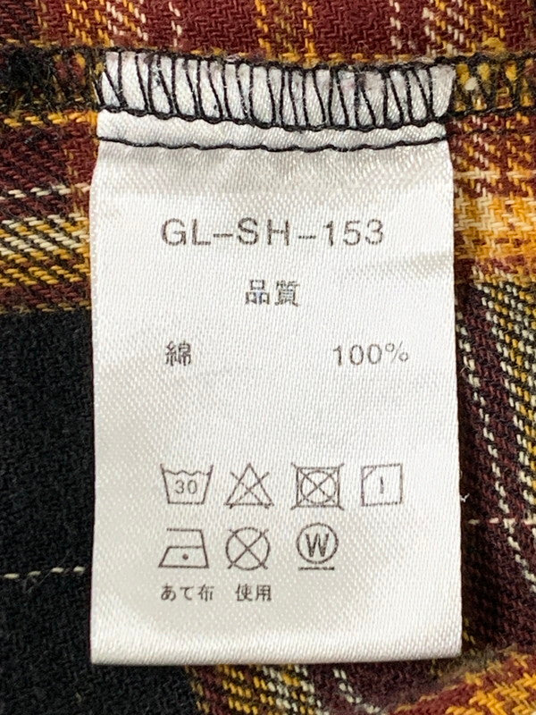 【中古品】【メンズ】 glamb グラム GL-SH-153 BIG CHECK SH チェックシャツ ロングスリーブ 142-250528-AS-33-min サイズ：M カラー：ブラック/ブラウン系 万代Net店