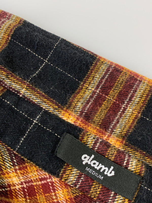 【中古品】【メンズ】 glamb グラム GL-SH-153 BIG CHECK SH チェックシャツ ロングスリーブ 142-250528-AS-33-min サイズ：M カラー：ブラック/ブラウン系 万代Net店
