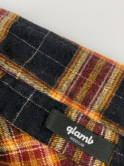 【中古品】【メンズ】 glamb グラム GL-SH-153 BIG CHECK SH チェックシャツ ロングスリーブ 142-250528-AS-33-min サイズ：M カラー：ブラック/ブラウン系 万代Net店