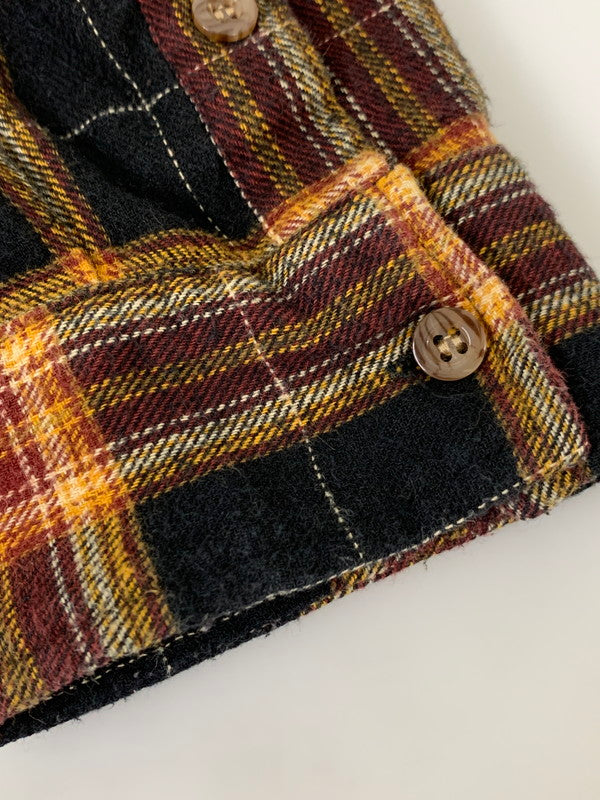 【中古品】【メンズ】 glamb グラム GL-SH-153 BIG CHECK SH チェックシャツ ロングスリーブ 142-250528-AS-33-min サイズ：M カラー：ブラック/ブラウン系 万代Net店