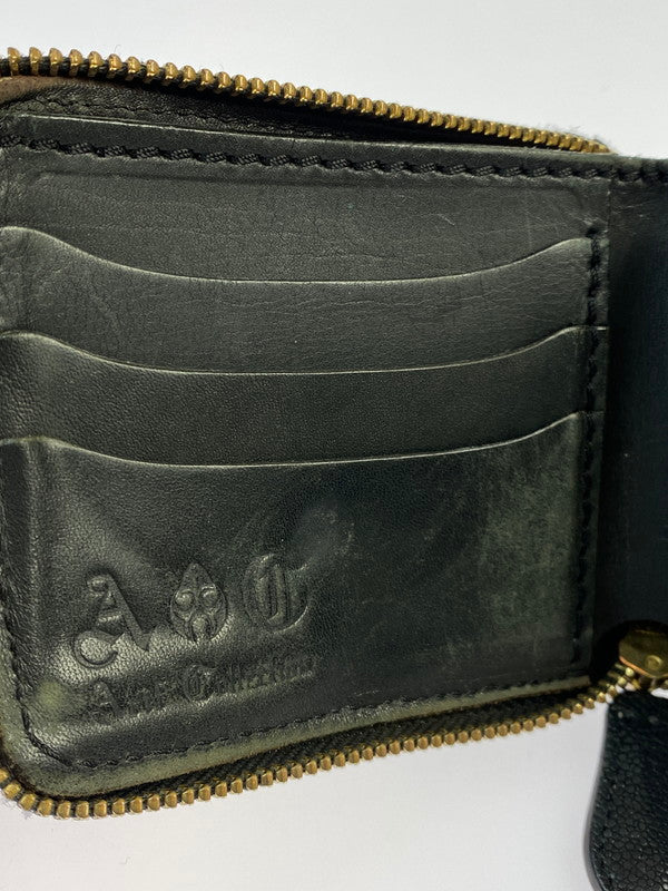 【中古品】【メンズ/レディース】 ARIF COLLECTION アリフ コレクション スティング ショートウォレット 二つ折り財布 メンズ ウォレット 革財布 201-250602-em-10-min カラー：ブラック 万代Net店