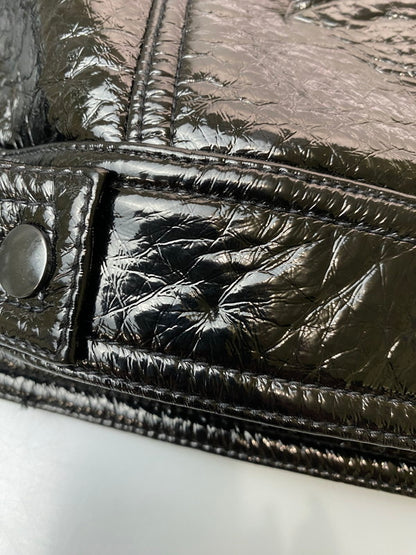 【中古品】【メンズ】 DIESEL ディーゼル A03671 フェイクパテントレザー ジップアップ ジャケット アウター 141-250603-AS-49-min サイズ：L カラー：ブラック 万代Net店
