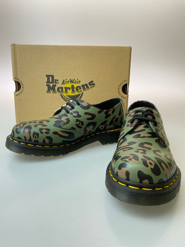 【中古品】【レディース】 Dr.Martens ドクターマーチン DISTORTED LEOPARD CAMO 3HOLE SHOES 27686384 ディストート レオパード カモ シューズ 靴 レディース 167-250601-em-05-min カラー：カーキグリーン（カモ） 万代Net店