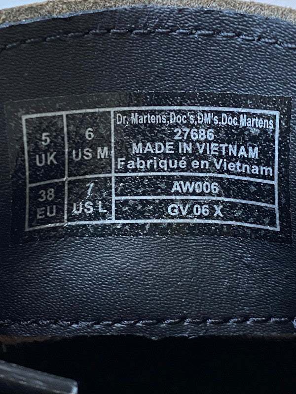 【中古品】【レディース】 Dr.Martens ドクターマーチン DISTORTED LEOPARD CAMO 3HOLE SHOES 27686384 ディストート レオパード カモ シューズ 靴 レディース 167-250601-em-05-min カラー：カーキグリーン（カモ） 万代Net店