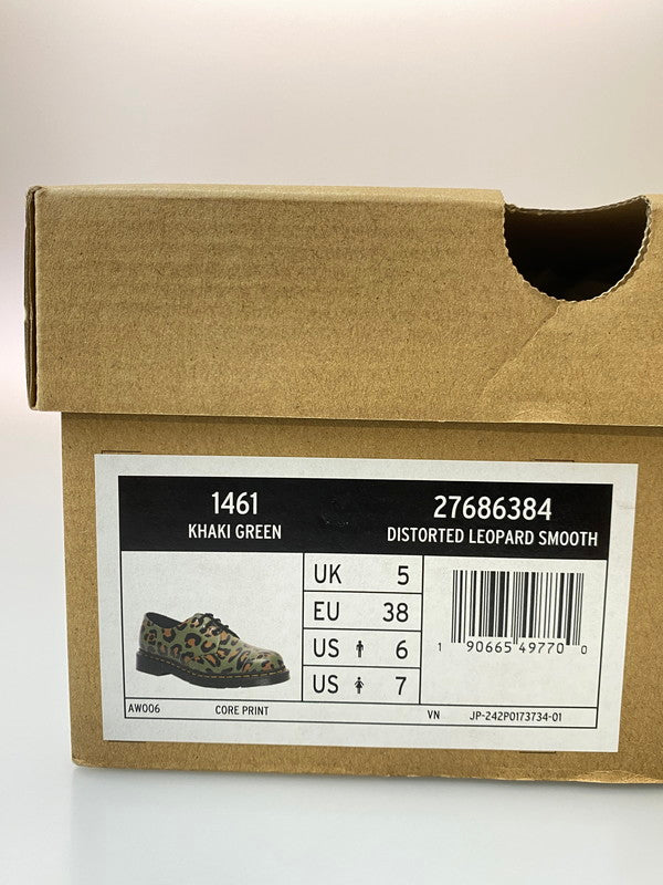 【中古品】【レディース】 Dr.Martens ドクターマーチン DISTORTED LEOPARD CAMO 3HOLE SHOES 27686384 ディストート レオパード カモ シューズ 靴 レディース 167-250601-em-05-min カラー：カーキグリーン（カモ） 万代Net店