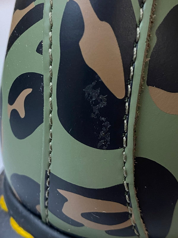 【中古品】【レディース】 Dr.Martens ドクターマーチン DISTORTED LEOPARD CAMO 3HOLE SHOES 27686384 ディストート レオパード カモ シューズ 靴 レディース 167-250601-em-05-min カラー：カーキグリーン（カモ） 万代Net店