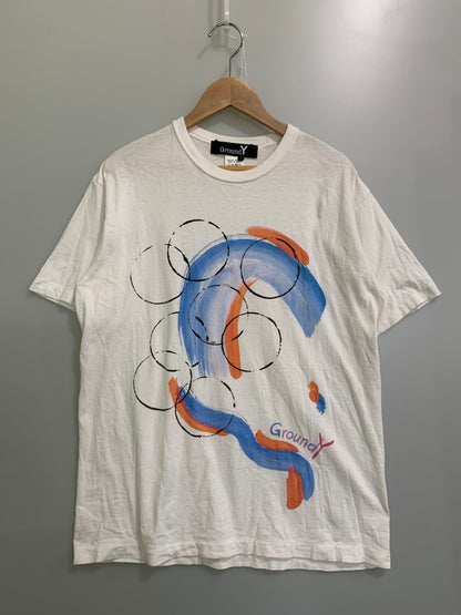 【中古品】【メンズ】 GROUND Y 4TH COLLECTION S/S TEE GT-T89-082 グラウンドワイ ショートスリーブ Tシャツ 半袖Tシャツ トップス 140-250602-yn-18-min サイズ：3 カラー：ホワイト 万代Net店