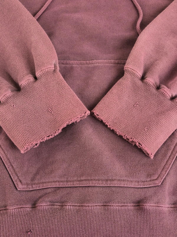 【中古品】【メンズ】 ANCELLM アンセルム ANC-CT69-A 24AW DYED DAMAGE HOODIE ダイド ダメージ フーディー パーカー 140-251108-na-05-tag サイズ：1 カラー：パープル 万代Net店