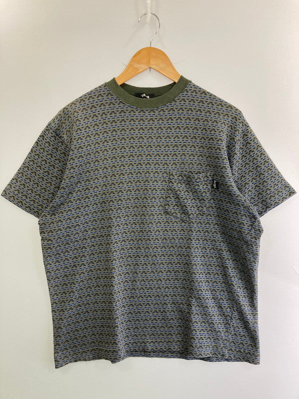 【中古品】【メンズ】 OLD STUSSY 80's MULTI COLOR S/S TEE オールドステューシー ショートスリーブTシャツ 半袖Tシャツ トップス 142-250602-yn-33-min サイズ：L カラー：オリーブグリーン 万代Net店