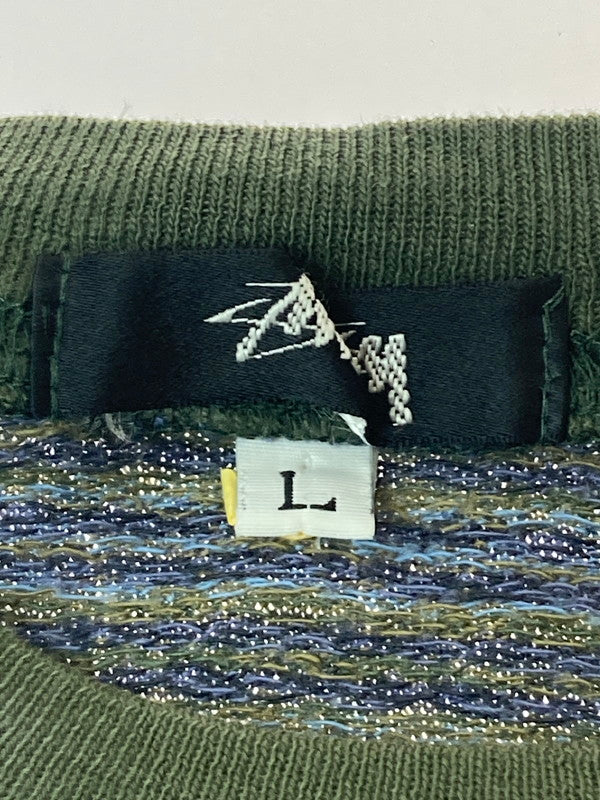 【中古品】【メンズ】 OLD STUSSY 80's MULTI COLOR S/S TEE オールドステューシー ショートスリーブTシャツ 半袖Tシャツ トップス 142-250602-yn-33-min サイズ：L カラー：オリーブグリーン 万代Net店