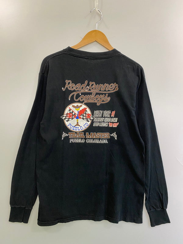 【中古品】【メンズ】 ALL SPORT オールスポーツ ROAD RUNNER PRINT L S TEE ロングスリーブ 146-250603-AS-60-min サイズ：M(40) カラー：ブラック 万代Net店