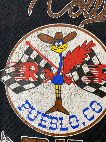 【中古品】【メンズ】 ALL SPORT オールスポーツ ROAD RUNNER PRINT L S TEE ロングスリーブ 146-250603-AS-60-min サイズ：M(40) カラー：ブラック 万代Net店