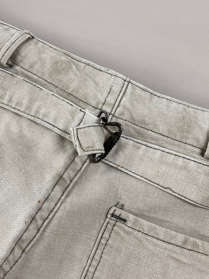 【現状渡し品】【メンズ】 VINTAGE 年代不明 WORK SHORTS ヴィンテージ ワーク ショーツ ワークパンツ メンズ ボトムス 157-250601-em-21-min カラー：ライトベージュ 万代Net店