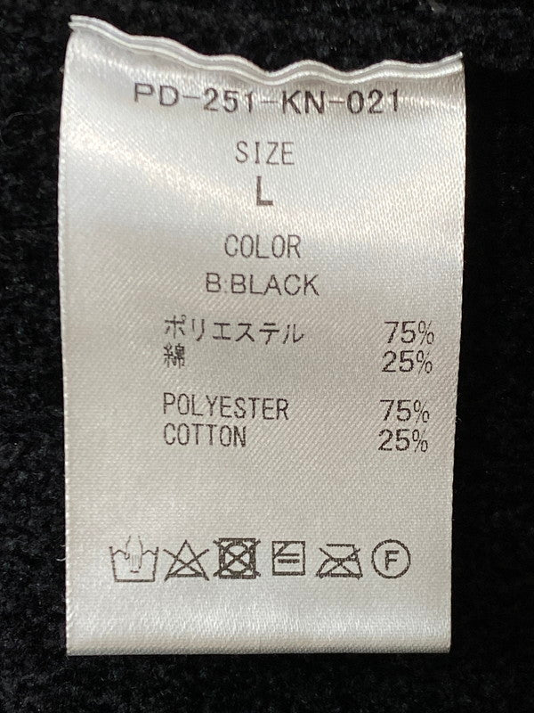 【中古品】【メンズ】 PHINGERIN フィンガリン PD-251-KN-021 CORDY KNIT MEXPARKA ニット プルオーバーパーカー 140-250603-AS-54-min サイズ：L カラー：ブラック 万代Net店