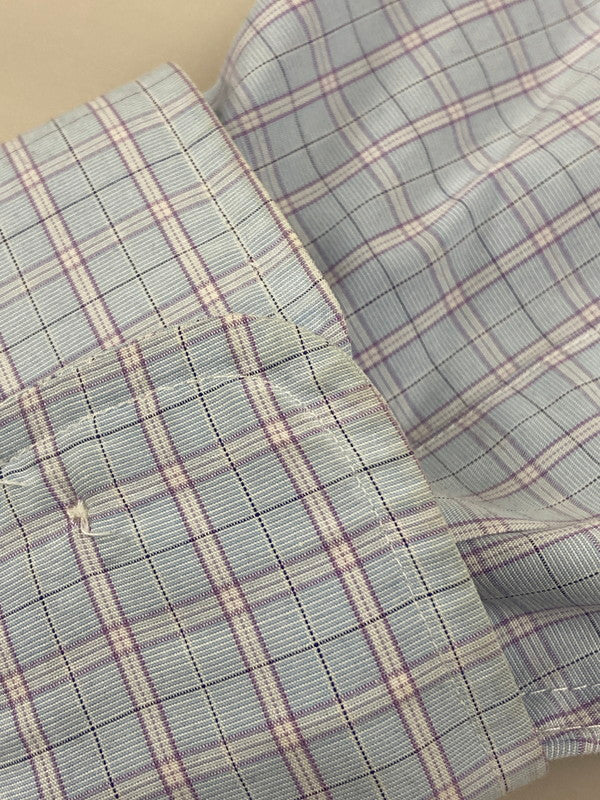 【中古品】【メンズ】 BROOKS BROTHERS ブルックスブラザーズ L/S CHECK SHIRT 長袖 チェック シャツ メンズ トップス 140-250601-em-23-min サイズ：17 カラー：サックスブルー（チェック柄） 万代Net店