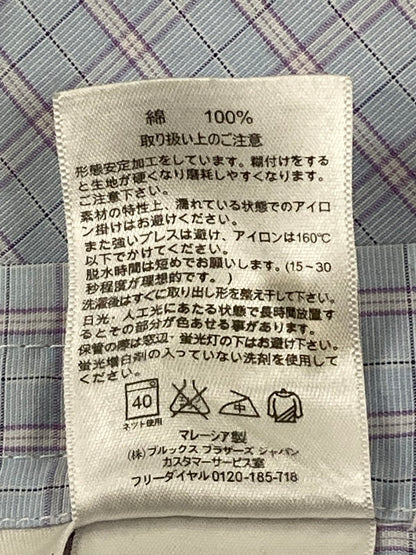 【中古品】【メンズ】 BROOKS BROTHERS ブルックスブラザーズ L/S CHECK SHIRT 長袖 チェック シャツ メンズ トップス 140-250601-em-23-min サイズ：17 カラー：サックスブルー（チェック柄） 万代Net店