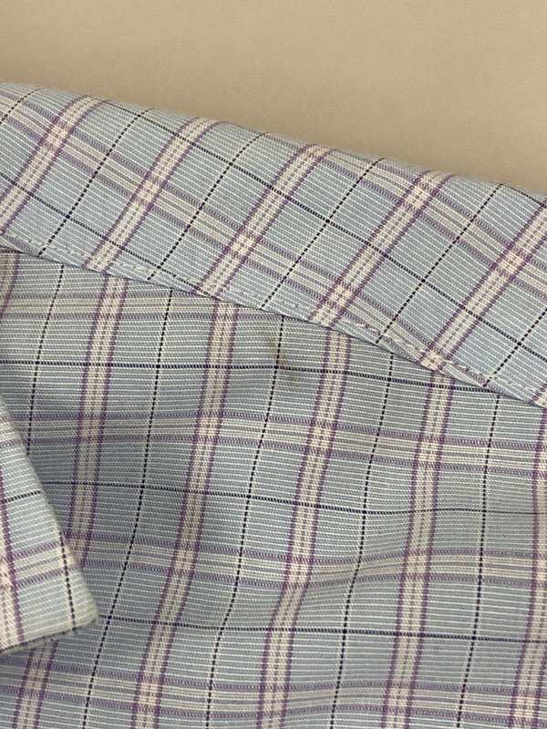 【中古品】【メンズ】 BROOKS BROTHERS ブルックスブラザーズ L/S CHECK SHIRT 長袖 チェック シャツ メンズ トップス 140-250601-em-23-min サイズ：17 カラー：サックスブルー（チェック柄） 万代Net店