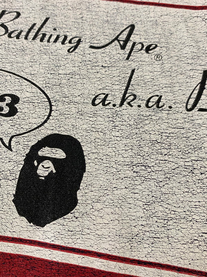 【中古品】【メンズ】 A BATHING APE アベイシングエイプ 00's PRINT SWEATSHIRT プリントスウェットシャツ トレーナー トップス 142-250602-yn-07-min サイズ：M カラー：ネイビー 万代Net店