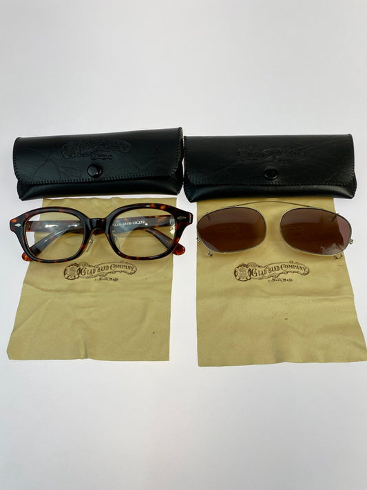 【中古品】【メンズ】 丹羽雅彦×GLAD HAND グラッドハンド J-IMMY CLIP-ON GLASSES SET メガネ サングラス アイウェア 203-250603-AS-44-min カラー：ブラウン系 万代Net店
