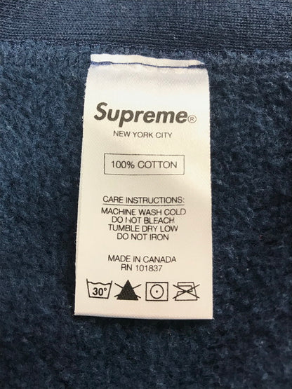 【中古品】【メンズ】 SUPREME シュプリーム 16AW SCRIPT LOGO CREWNECK スクリプト ロゴ クルーネック スウェット トレーナー 149-260424-rt-23-tagh サイズ：S カラー：ネイビー 万代Net店