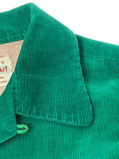【現状渡し品】【メンズ】 TOWNCRAFT タウンクラフト 50'S CORDUROY SHIRT 50年代 コーデュロイ シャツ トップス 146-250604-ks-16-min サイズ：L カラー：グリーン 万代Net店