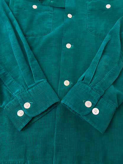 【現状渡し品】【メンズ】 TOWNCRAFT タウンクラフト 50'S CORDUROY SHIRT 50年代 コーデュロイ シャツ トップス 146-250604-ks-16-min サイズ：L カラー：グリーン 万代Net店