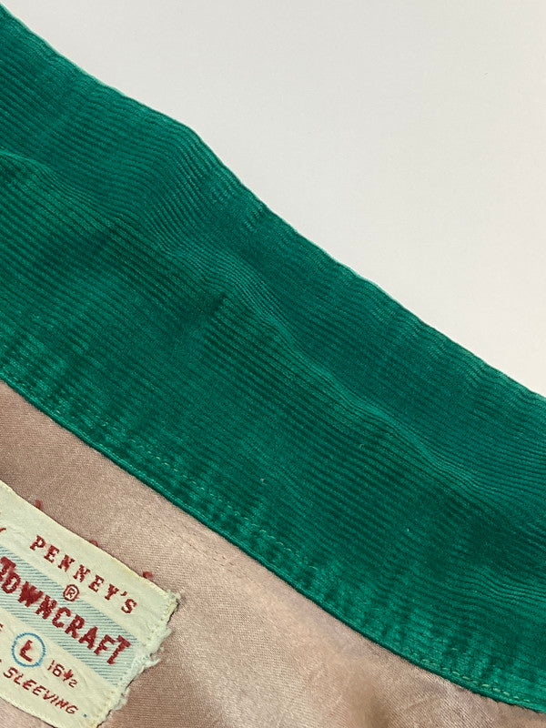 【現状渡し品】【メンズ】 TOWNCRAFT タウンクラフト 50'S CORDUROY SHIRT 50年代 コーデュロイ シャツ トップス 146-250604-ks-16-min サイズ：L カラー：グリーン 万代Net店