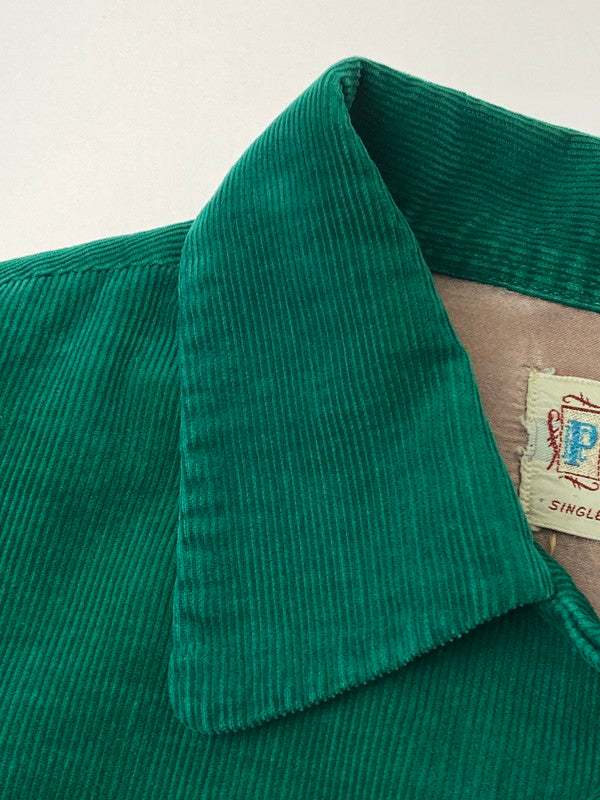 【現状渡し品】【メンズ】 TOWNCRAFT タウンクラフト 50'S CORDUROY SHIRT 50年代 コーデュロイ シャツ トップス 146-250604-ks-16-min サイズ：L カラー：グリーン 万代Net店