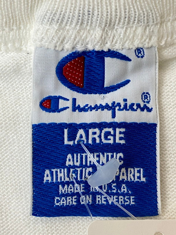 【中古美品】【メンズ】 CHAMPION チャンピオン 90S IT TAKES A LITTLE MORE TO MAKE A TEE Tシャツ トップス 146-250604-ks-07-min サイズ：L カラー：ホワイト 万代Net店