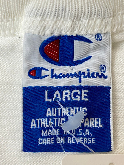 【中古美品】【メンズ】 CHAMPION チャンピオン 90S IT TAKES A LITTLE MORE TO MAKE A TEE Tシャツ トップス 146-250604-ks-07-min サイズ：L カラー：ホワイト 万代Net店