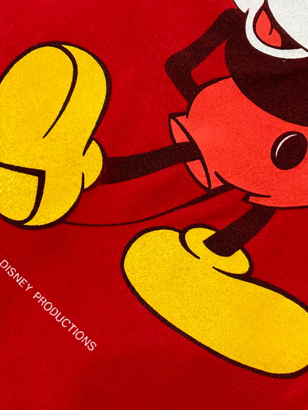 【中古品】【メンズ】 WALT DISNEY PRODUCTION ウォルトディズニー プロダクション 80S MICKEY TEE 80年代 Tシャツ トップス 146-250604-ks-17-min サイズ：L カラー：レッド 万代Net店