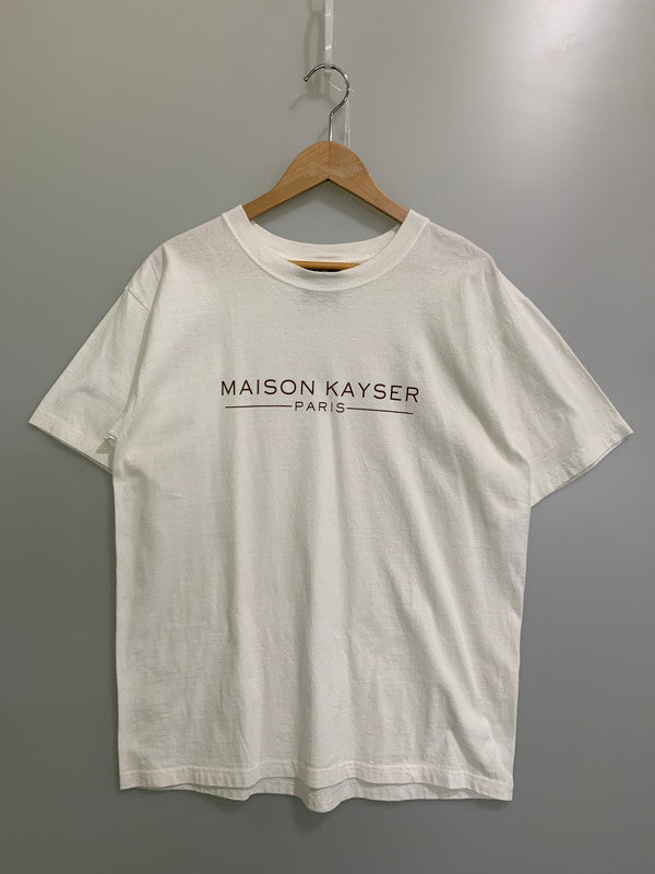 【中古品】【メンズ】 MAISON KAYSER メゾンカイザー 00S LOGO TEE ロゴTシャツ トップス 146-250710-ks-71-min サイズ：M カラー：ホワイト 万代Net店