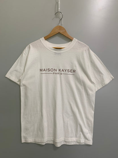 【中古品】【メンズ】 MAISON KAYSER メゾンカイザー 00S LOGO TEE ロゴTシャツ トップス 146-250710-ks-71-min サイズ：M カラー：ホワイト 万代Net店