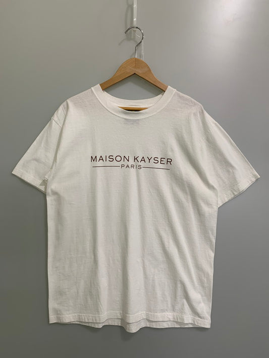 【中古品】【メンズ】 MAISON KAYSER メゾンカイザー 00S LOGO TEE ロゴTシャツ トップス 146-250710-ks-71-min サイズ：M カラー：ホワイト 万代Net店