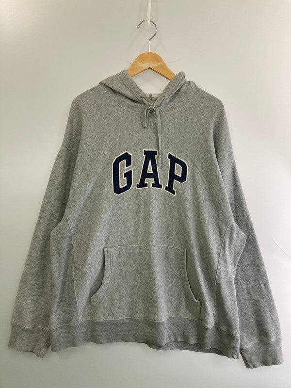 【中古品】【メンズ】 GAP ギャップ 00'S LOGO HOODIE プルオーバーパーカー 146-250615-AS-14-min サイズ：M カラー：グレー 万代Net店