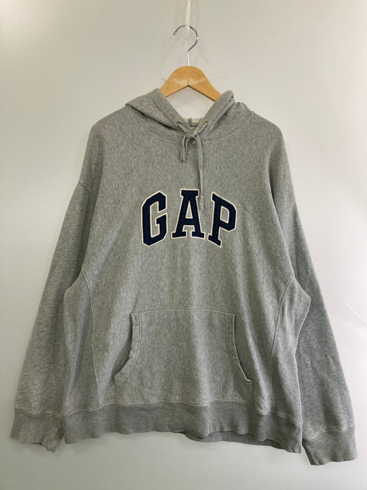 【中古品】【メンズ】 GAP ギャップ 00'S LOGO HOODIE プルオーバーパーカー 146-250615-AS-14-min サイズ：M カラー：グレー 万代Net店