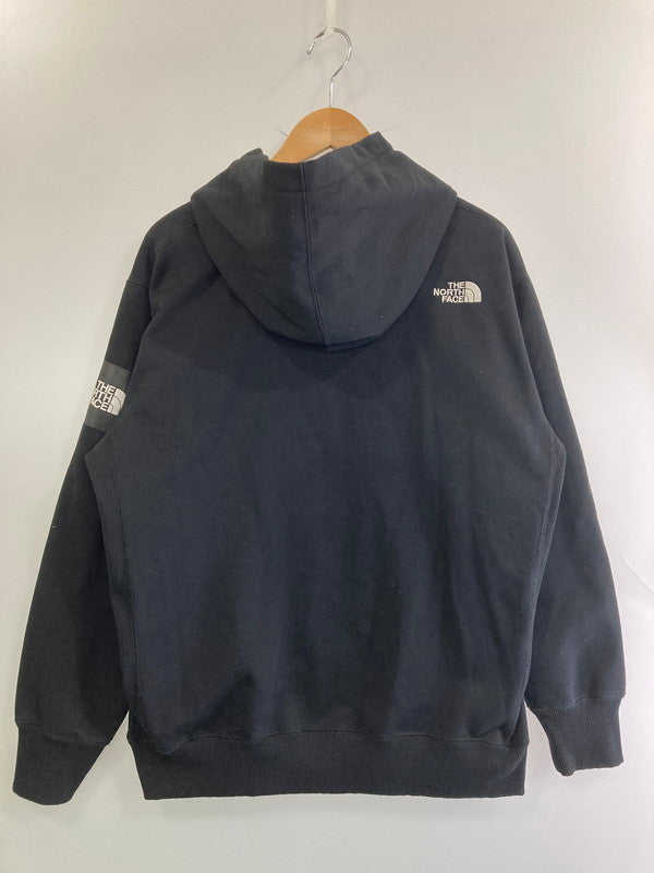 【中古品】【メンズ】 THE NORTH FACE ザ・ノースフェイス NT61835 SQUARE LOGO HOODIE プルオーバーパーカー 144-250615-AS-6-min サイズ：XL カラー：ブラック 万代Net店
