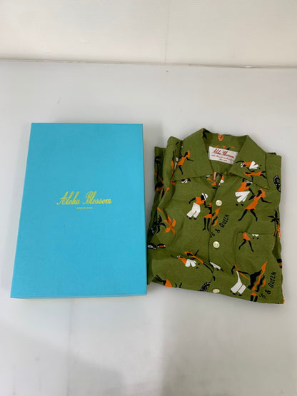 【中古品】【メンズ】  ALOHA BLOSSOM アロハブロッサム AB0003010105 アロハシャツ トップス 140-250623-ks-60-min サイズ：40 カラー：カーキ 万代Net店